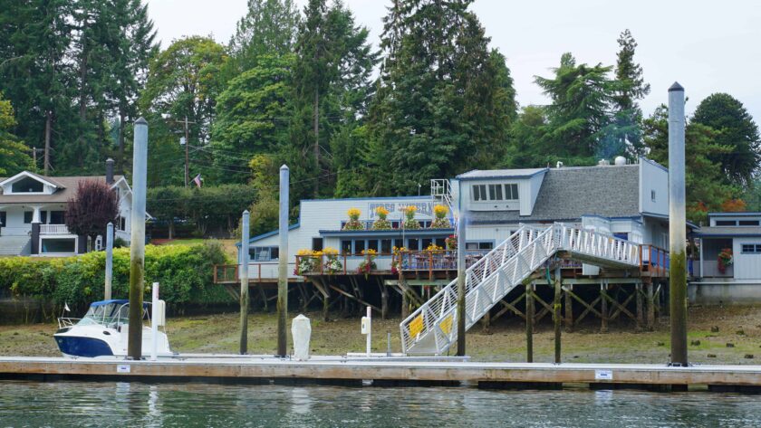 Photo of the Tides Tavern from the water