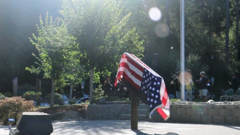 The 9/11 memorial at Gig Harbor Fire headquarters