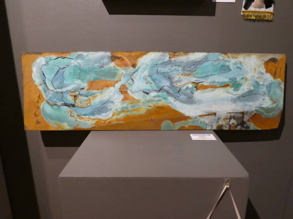 This mixed-media painting, “Ephemera,” by Ed Whitmore, La Jolla, California, won the 1st Place-3D award.