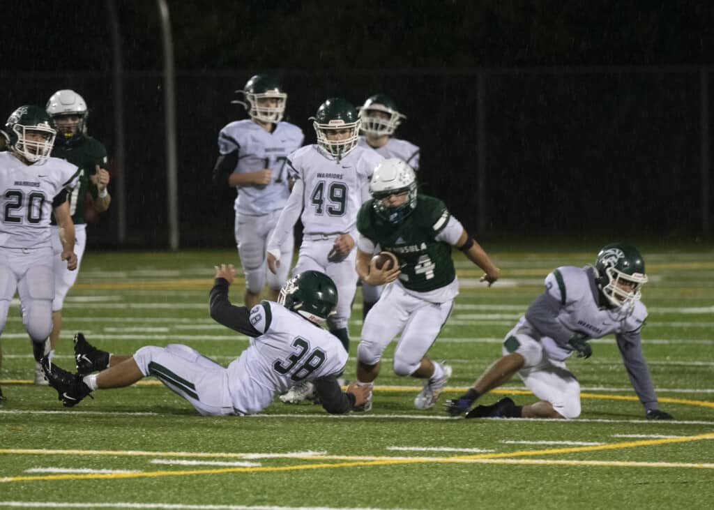 Peninsula running back Ethan Hogan ran for 133 yards.