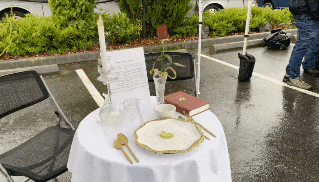 Objects on the “Missing Man” table are symbolic of a fallen veteran’s service and sacrifice.