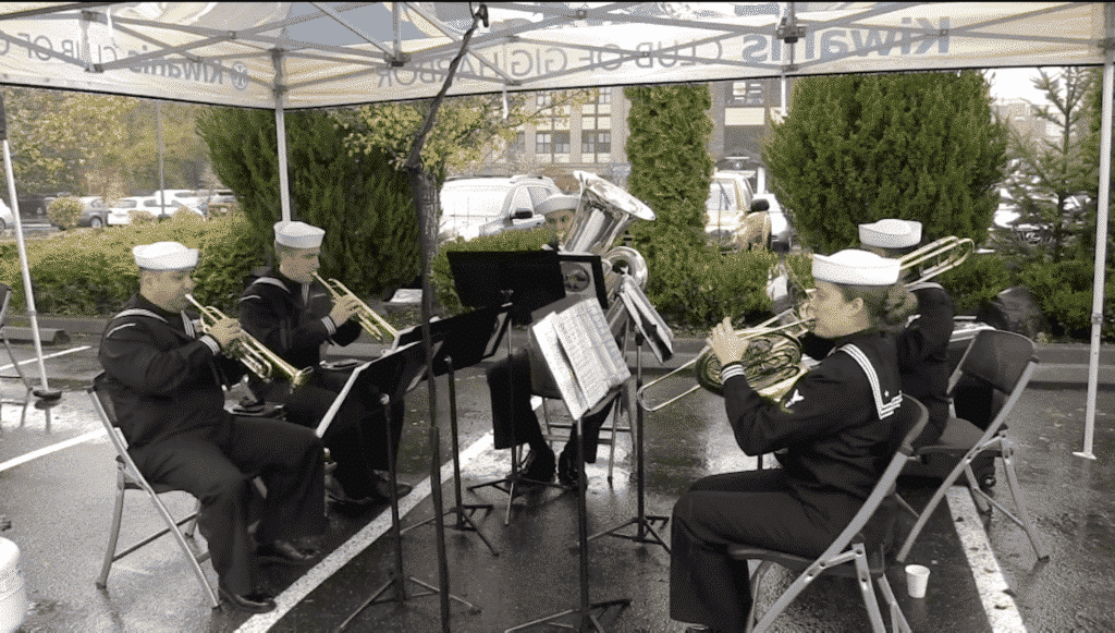 Naval Band Northwest's brass quintet, from Bremerton, provided live music.