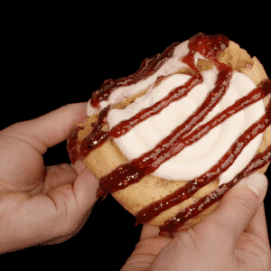 Crumbl's Raspberry Cheesecake Glam cookie