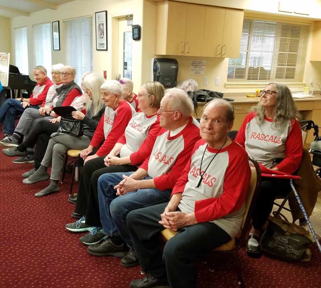 The Senior Center’s beanbag baseball team, The Rascals” meets every Wednesday. They often compete against the team from Peninsula Retirement.