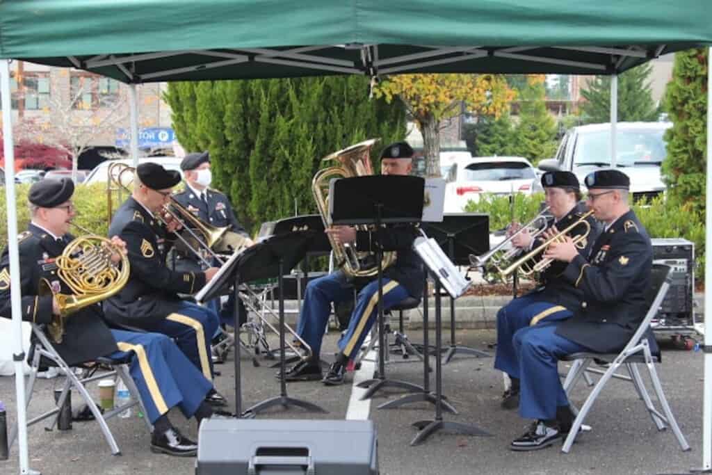 The band playing at last year's veterans day event