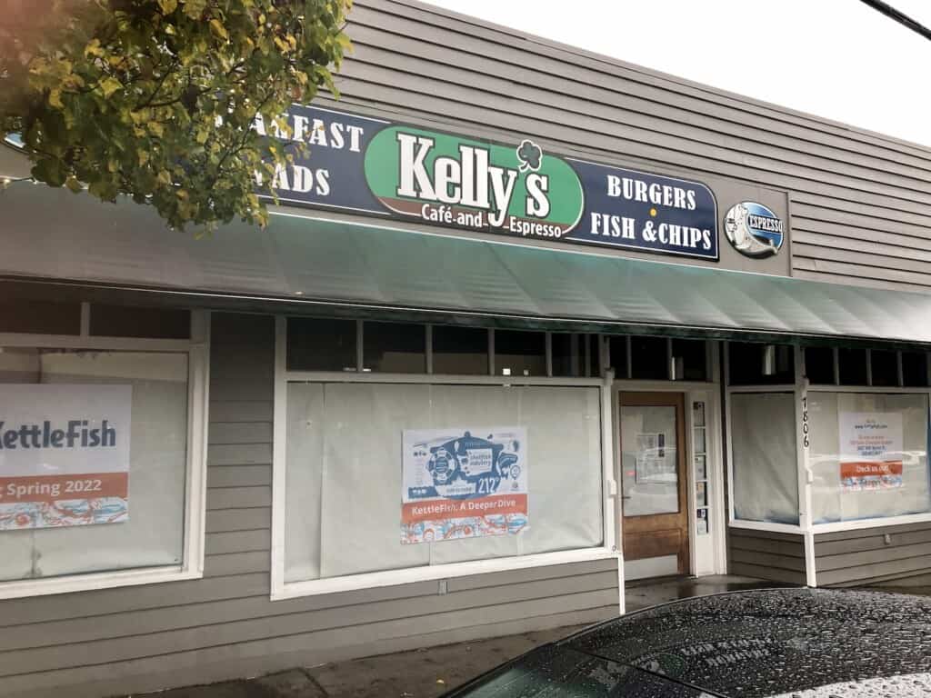 Front of former Kelley's restaurant, which will become KettleFish