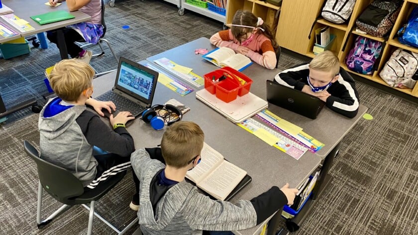 Students at Swift Water Elementary