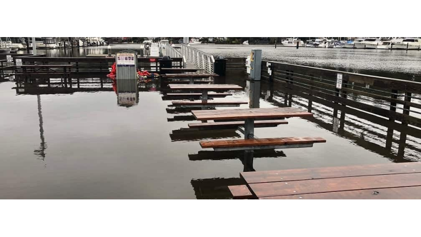 Gig Harbor Police captured the scenes above and below at Skansie Brothers Park.