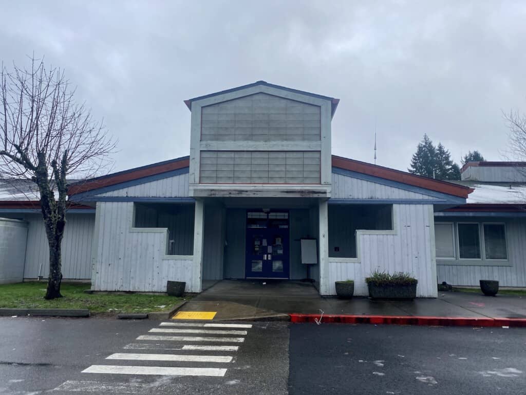 Demolition on the old Artondale Elementary School began Monday. The original part of the building dates to 1959, according to Patrick Gillespie, director of facilities for Peninsula School District. The new Artondale Elementary, adjacent to the old school, opened on Nov. 22. 