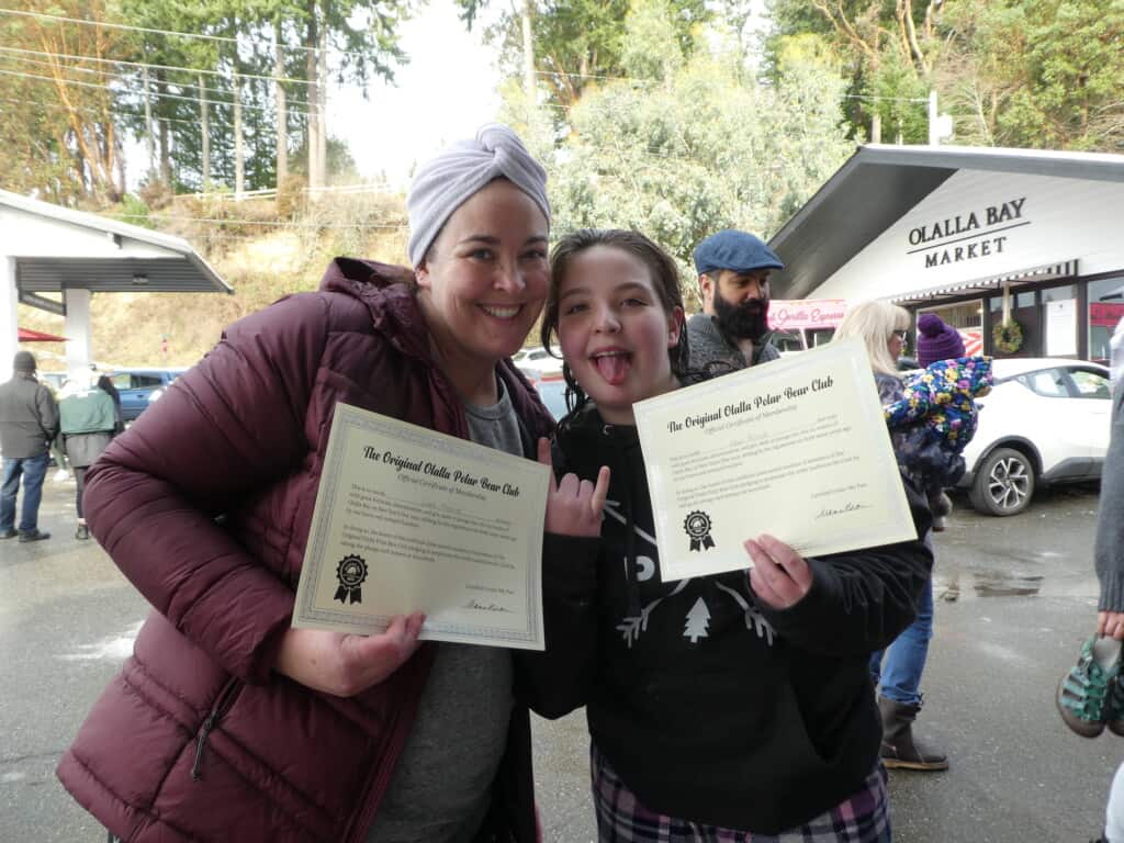 Leah French & Hope French are now certified Olalla Polarbear plungers