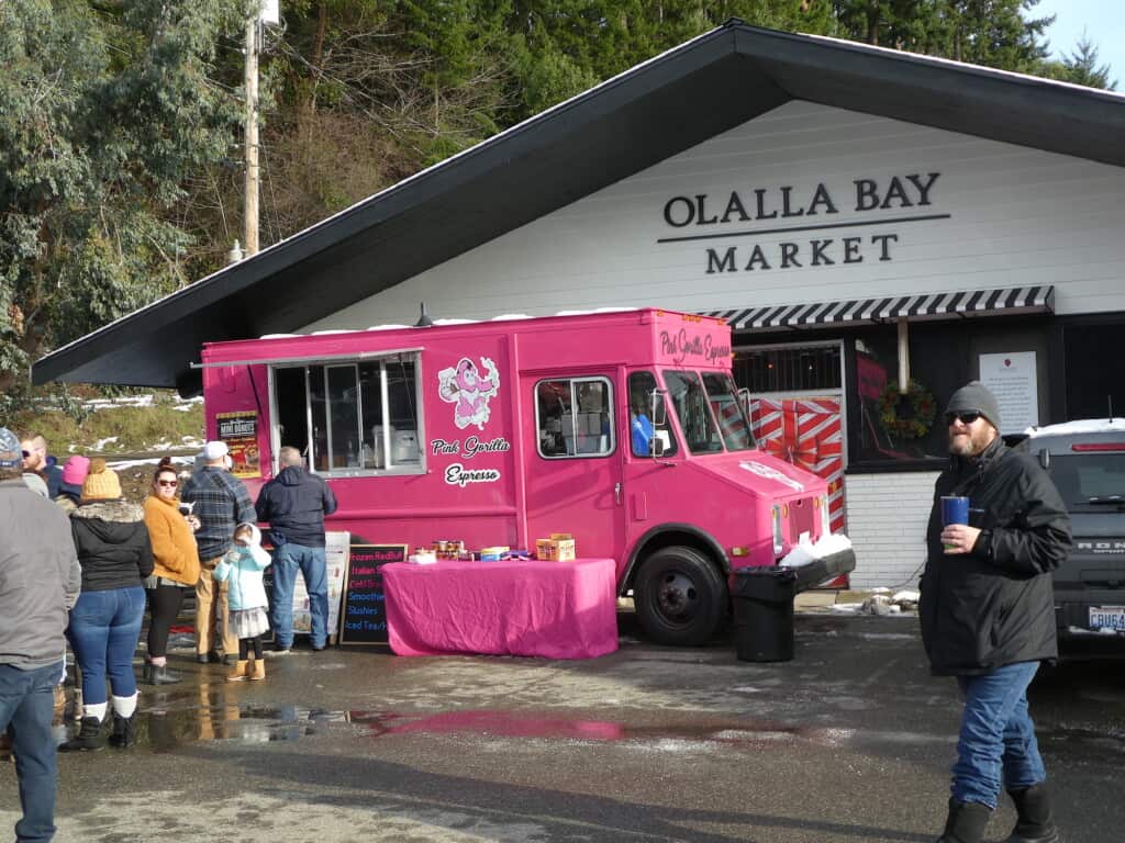 Pink Gorilla Espresso kept the coffee brewing at the Olalla Polarbear Plunge