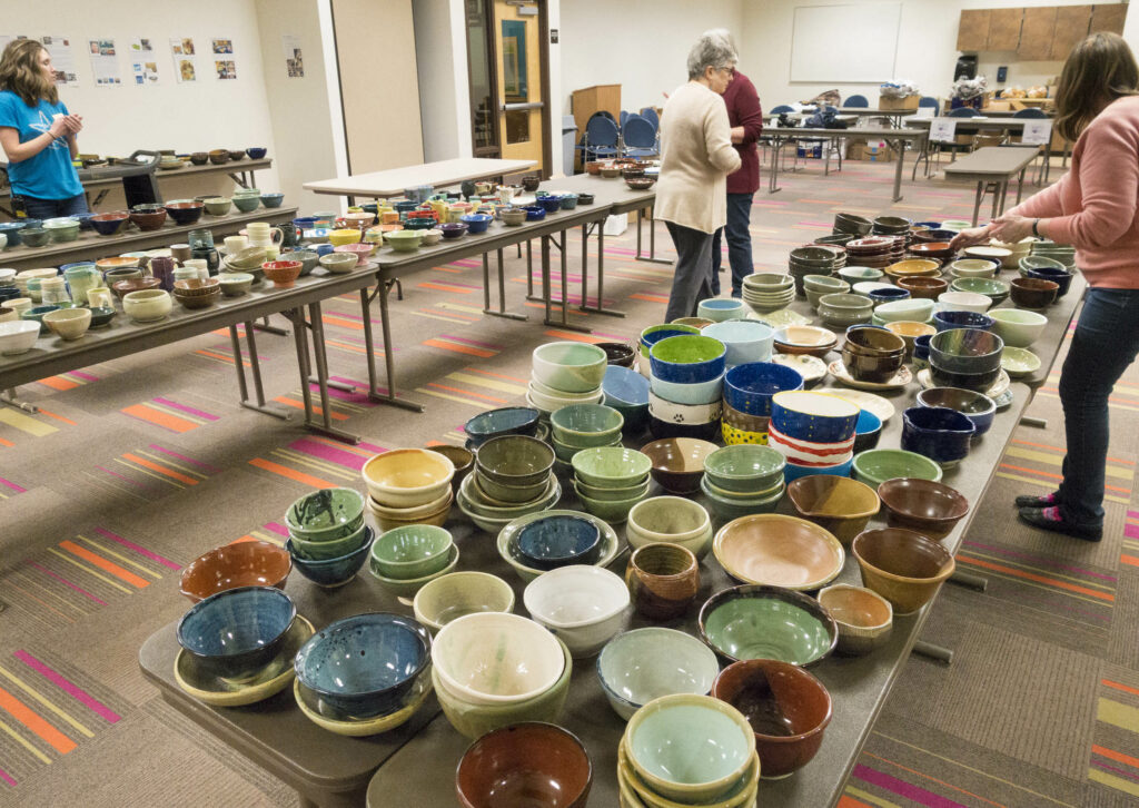 Hundreds of handmade bowls are sold and filled with soup every year at Altrusa's Empty Bowls event. The money they raise goes to fight hunger in Gig Harbor.