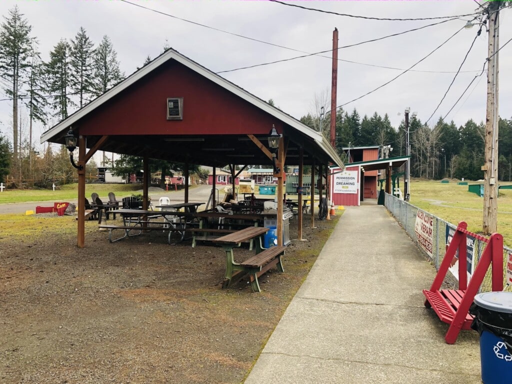 Picnic shelter between the clubhouse and pistol range.