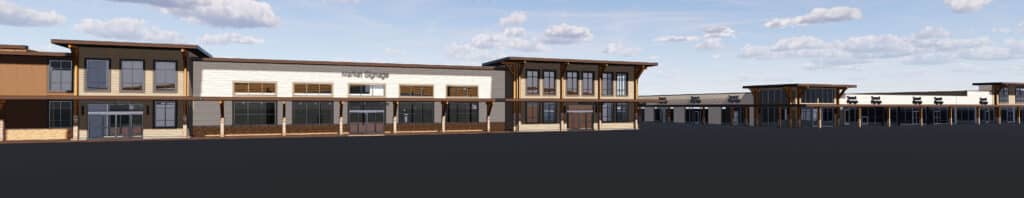 Preliminary documents filed with the city of Gig Harbor envision an updated Peninsula Shopping Center, including mezzanine space added to the grocery portion of the building.