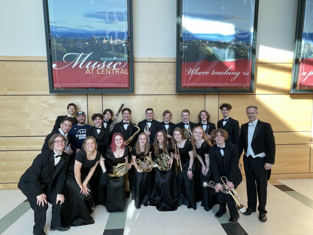 The Gig Harbor High School band will get a boost from a Creative Endeavors grant. Shown here are the seniors who play in the band.