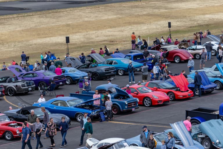 Besides the airshow, Wings & Wheels features static plan displays, a car show, food vendors and a beer garden.