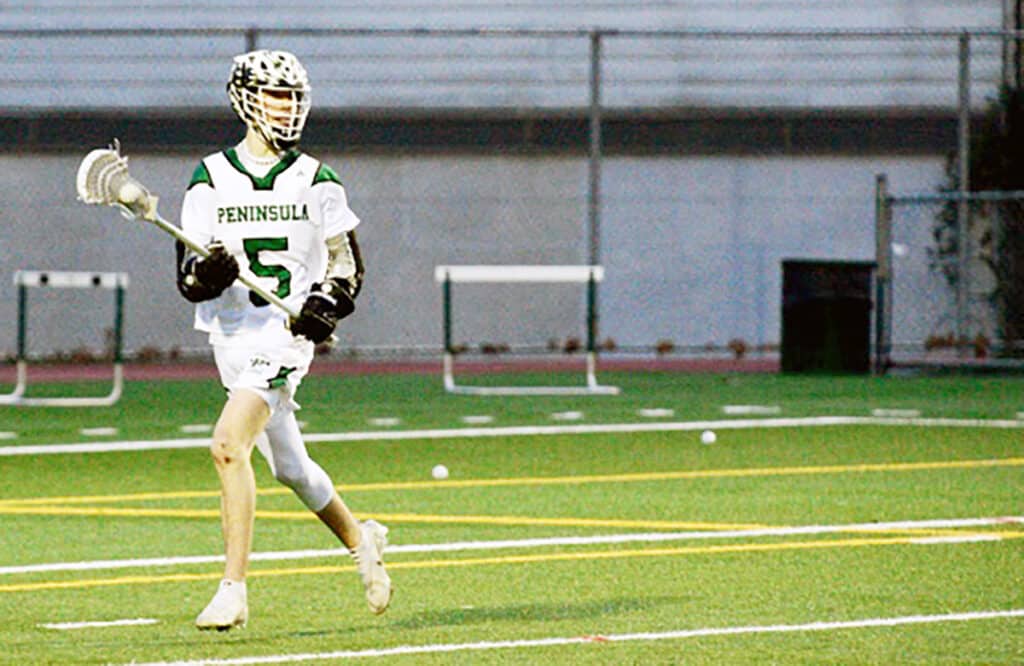 Robert Akulschin scored 6 goals and had 3 assists for Peninsula in the win over South Kitsap.