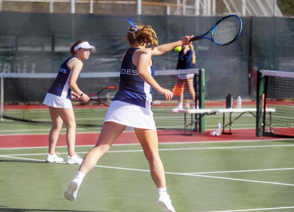 The Gig Harbor Tides are the girls tennis SSC champions, with a undefeated 8-0 record. Photo by Bryce Carithers