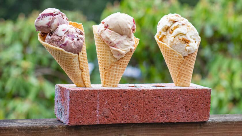 Iscreamery ice cream is made on site, and flavors are adjusted seasonally.