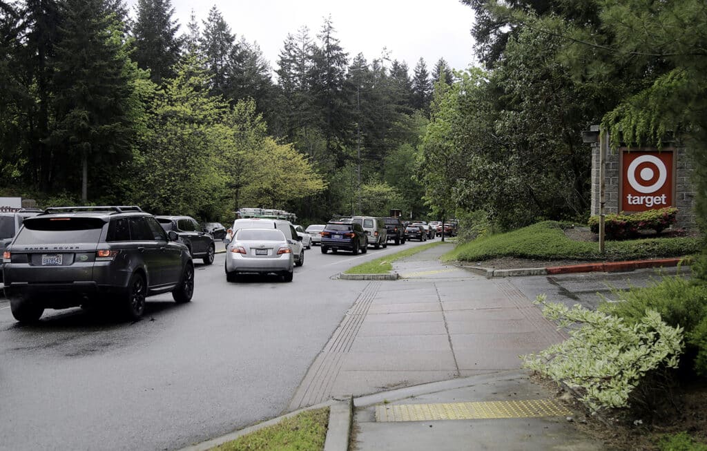 Roundabouts have been statistically proven to reduce traffic congestion, though people stuck in backups like this one on Borgen Boulevard on May 19 might find that hard to believe.