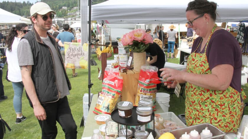 Opening day of the 2022 Gig Harbor Waterfront Farmer's Market.