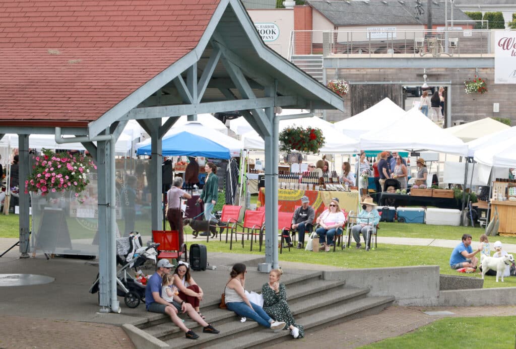 Opening day of the 2022 Gig Harbor Waterfront Farmer's Market.