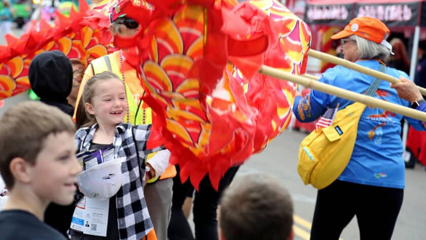 A scene from the 2022 Maritime Gig Festival Grande Parade.