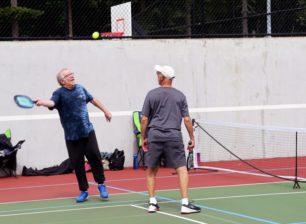 Many, but not all, pickleball players have a background in tennis.