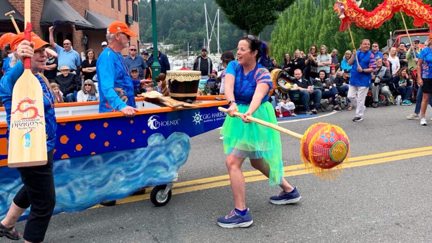 A scene from the 2019 Maritime Gig Festival Grande Parade.