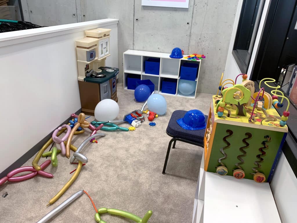 The children's play area at the Gig Harbor Peninsula FISH Food Bank.