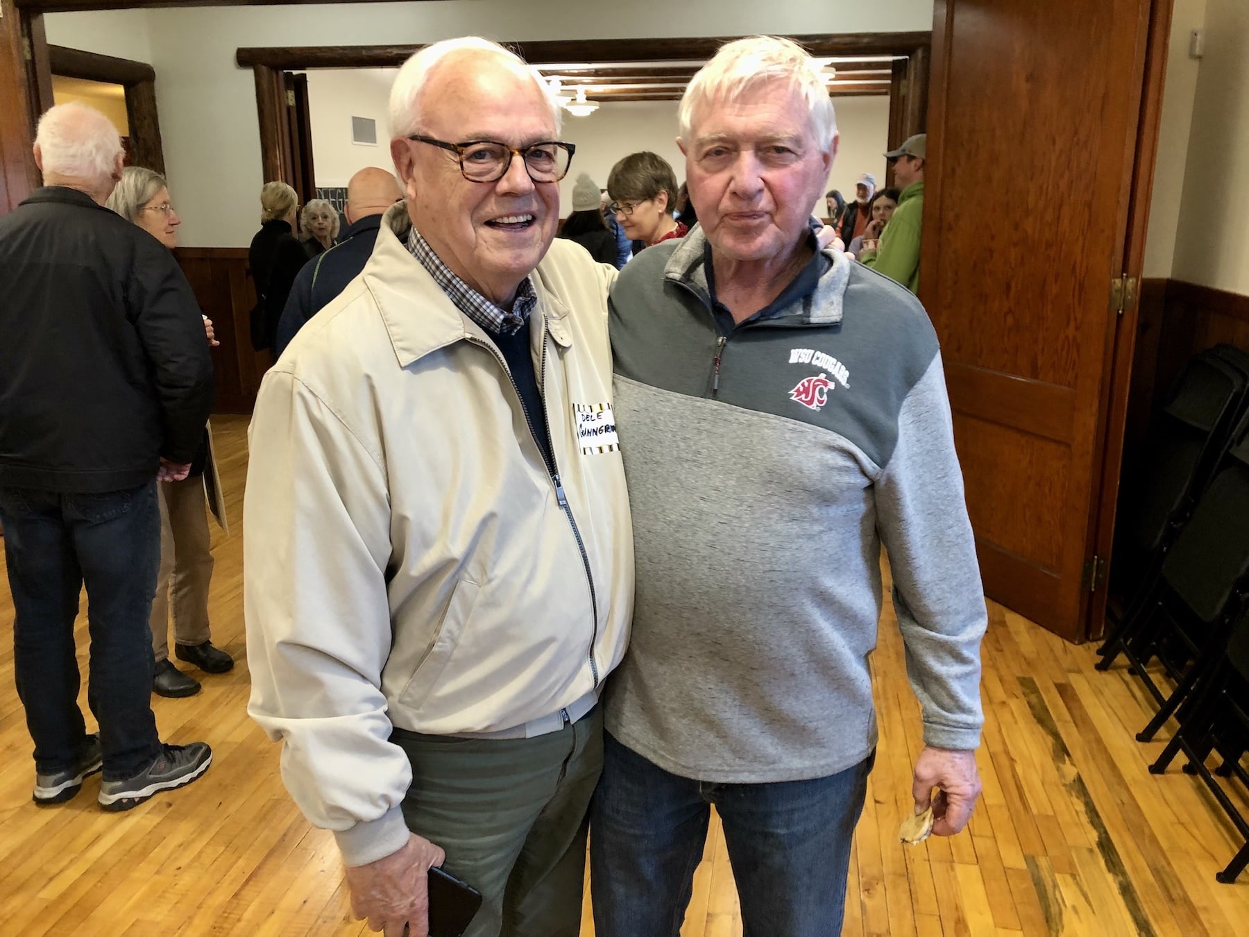 Dele Gunnerson, left, attended during the 1948-49 and 1949-50 school years and Jim Grant went four years beginning in 1953.