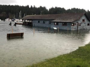 A king tide claimed part of Skansie Brothers Park on Dec. 27.