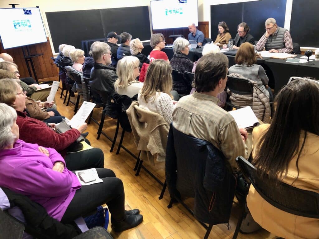 A PenMet board meeting at Arletta Schoolhouse.