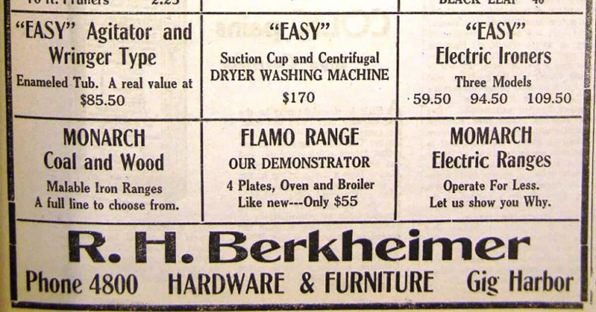 Gig Harbor Now and Then Berkheimer's original location has a deep