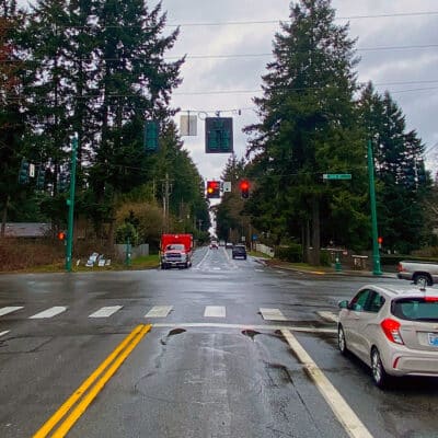 38th Avenue looking north across 56th Street.