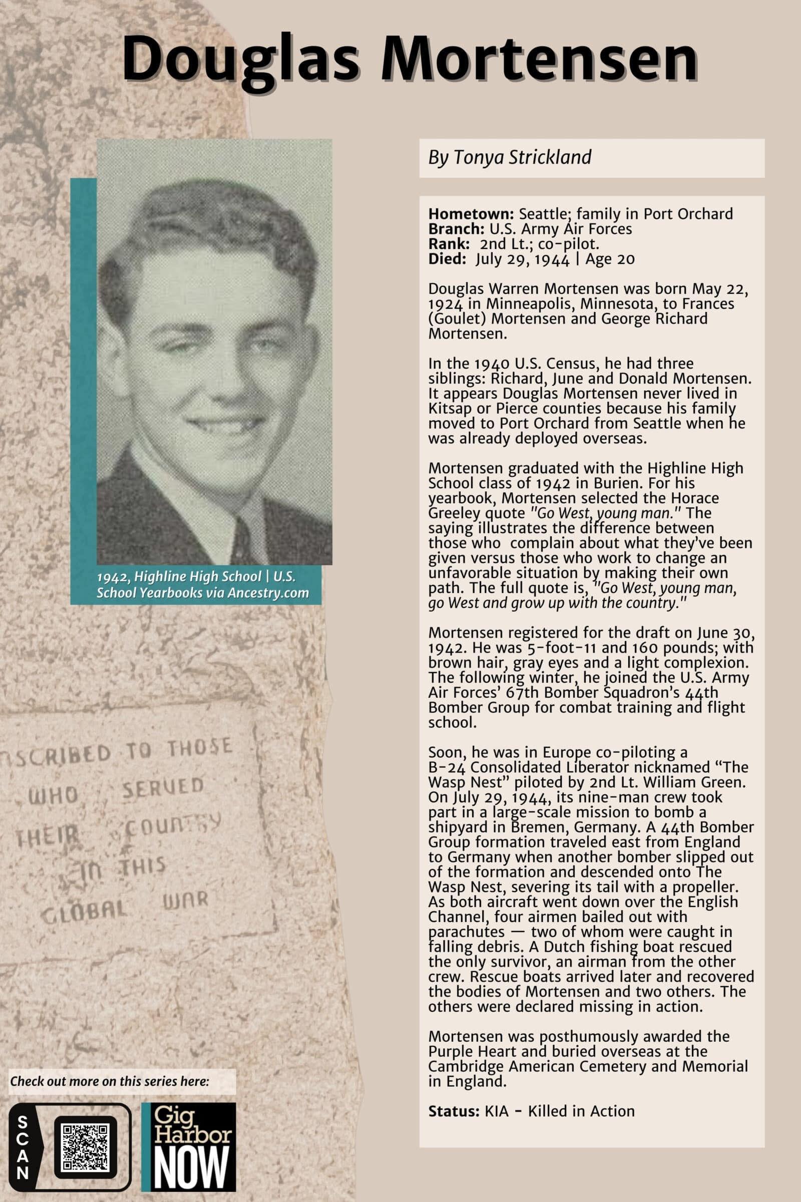 14 Names to Remember Douglas Mortensen Gig Harbor Now A