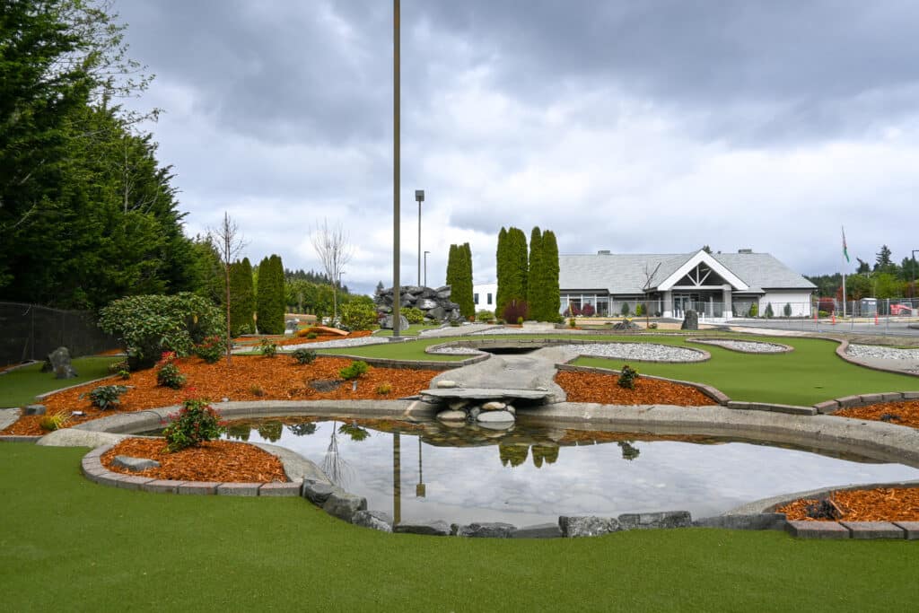 The miniature golf course under renovation. Courtesy of PenMet Parks