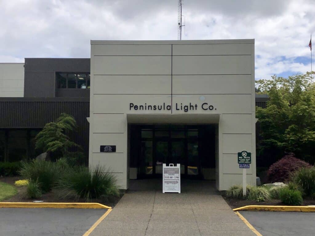 Peninsula Light's office near Purdy.