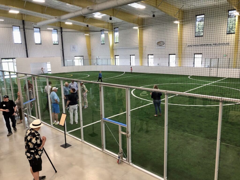 The turf field.