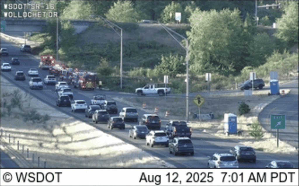The most recent Wollochet Drive crash was Tuesday morning, Aug. 12. This was merging onto eastbound Highway 16.